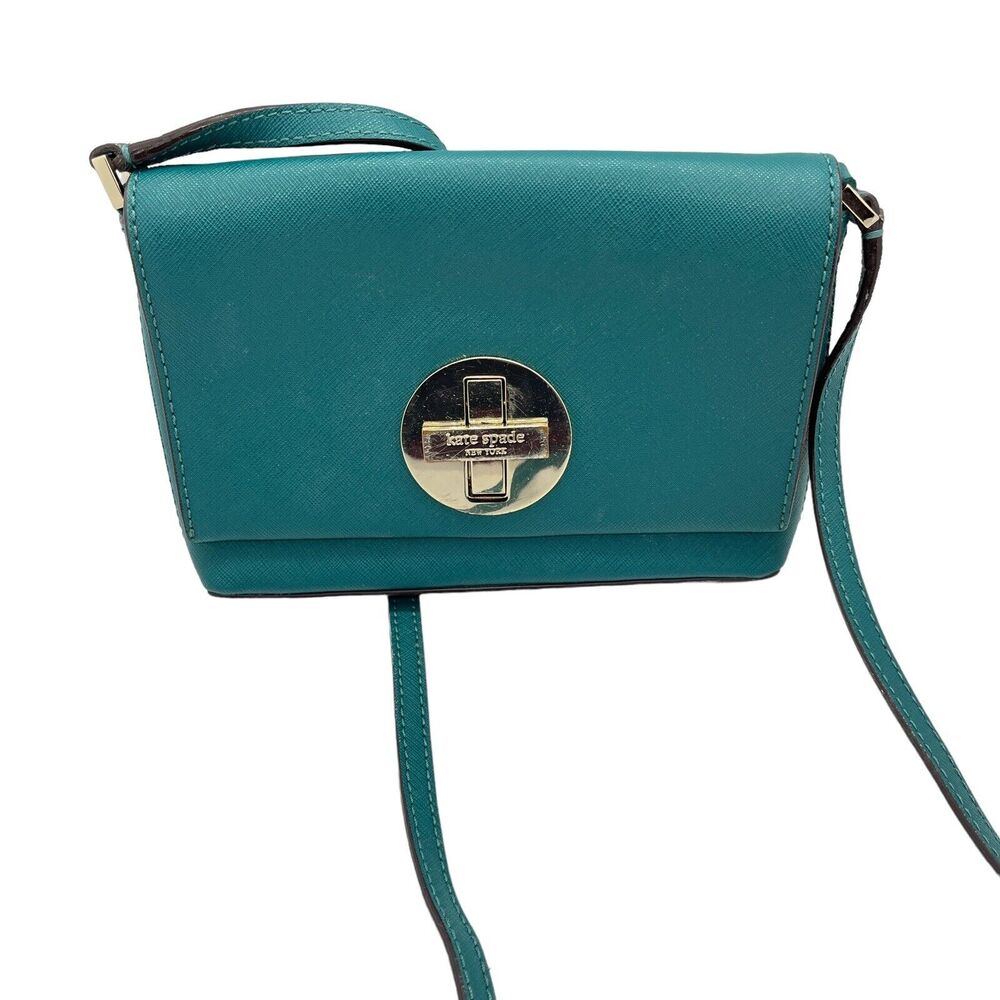 Kate Spade Crossbody Purse “Newbury Lane” (Sally) Small Turquoise Blue Green